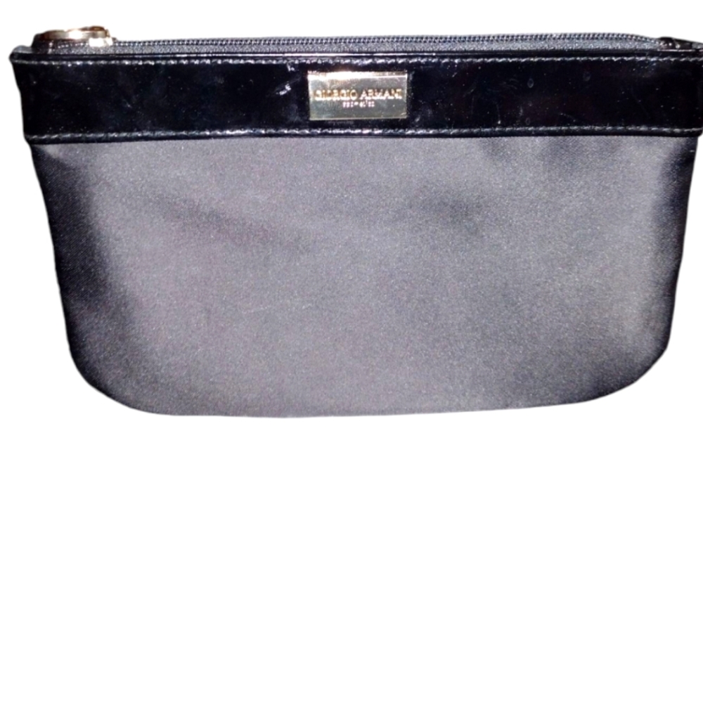 Giorgio Armani Black Satin Pouch